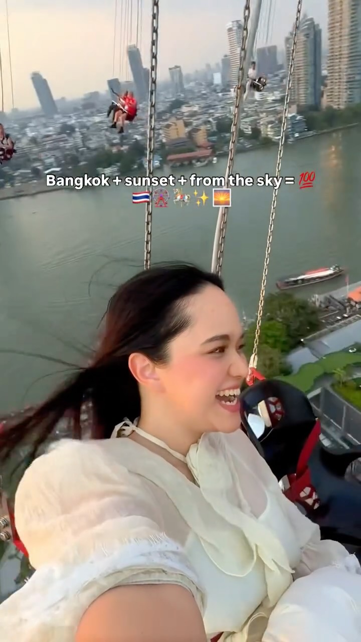 Swing Ride Offers Panoramic Bangkok Sunset Views