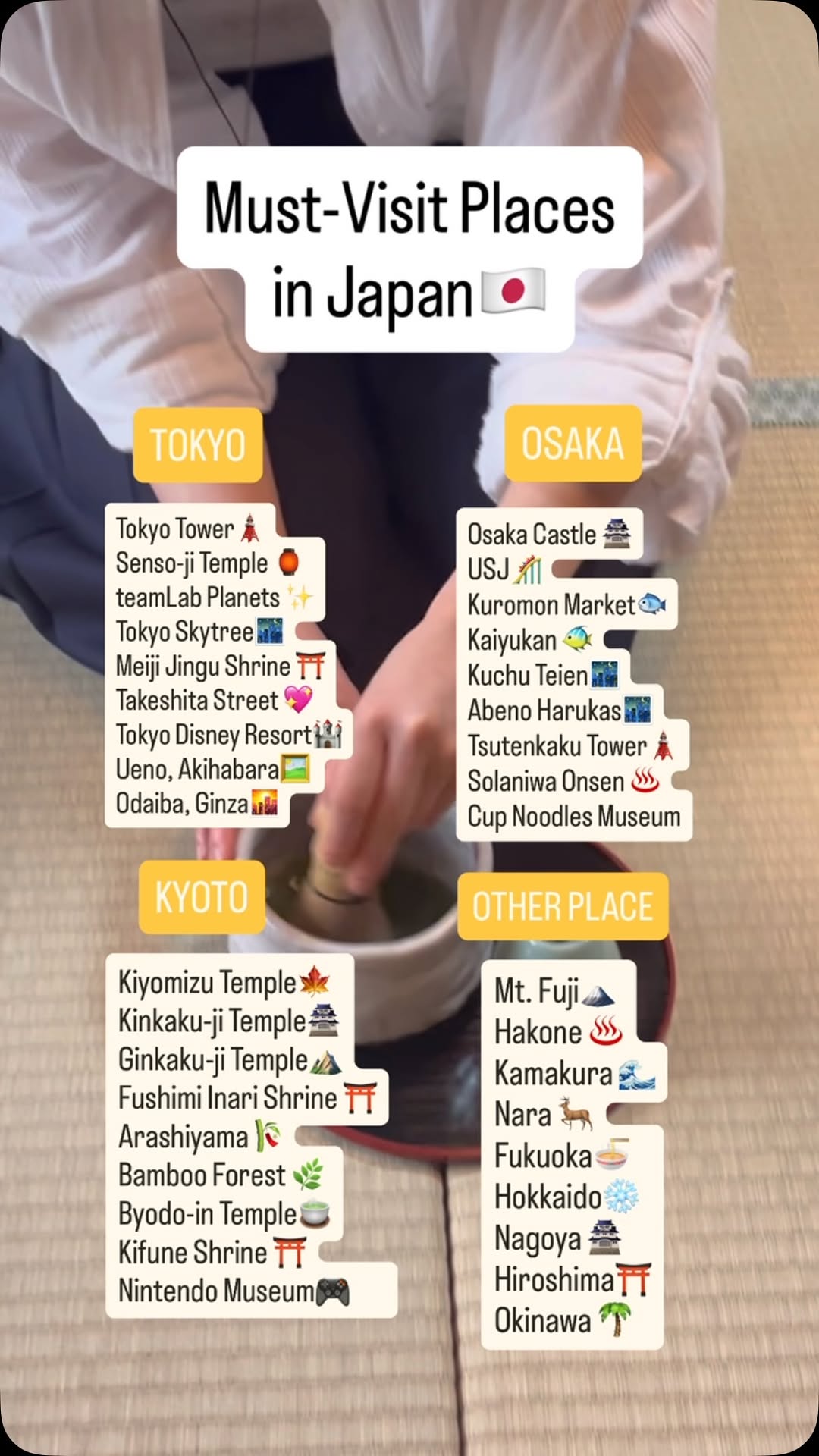 33 Attractions in Japan