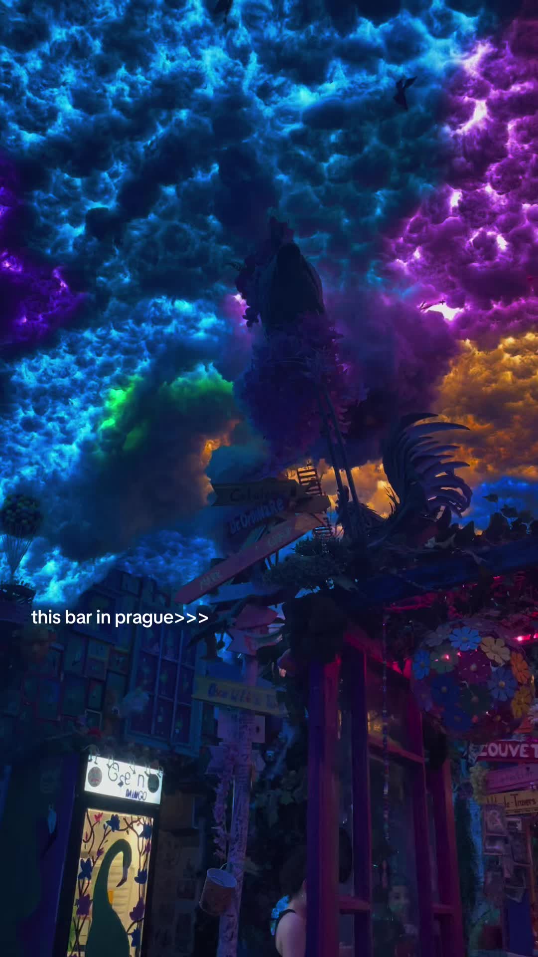 Prague Bar Features Cloudlike Decor and Colorful Drinks