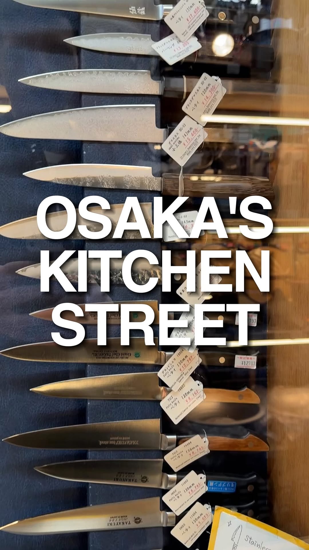 Osaka's Kitchen Street Offers Quality Chef's Knives