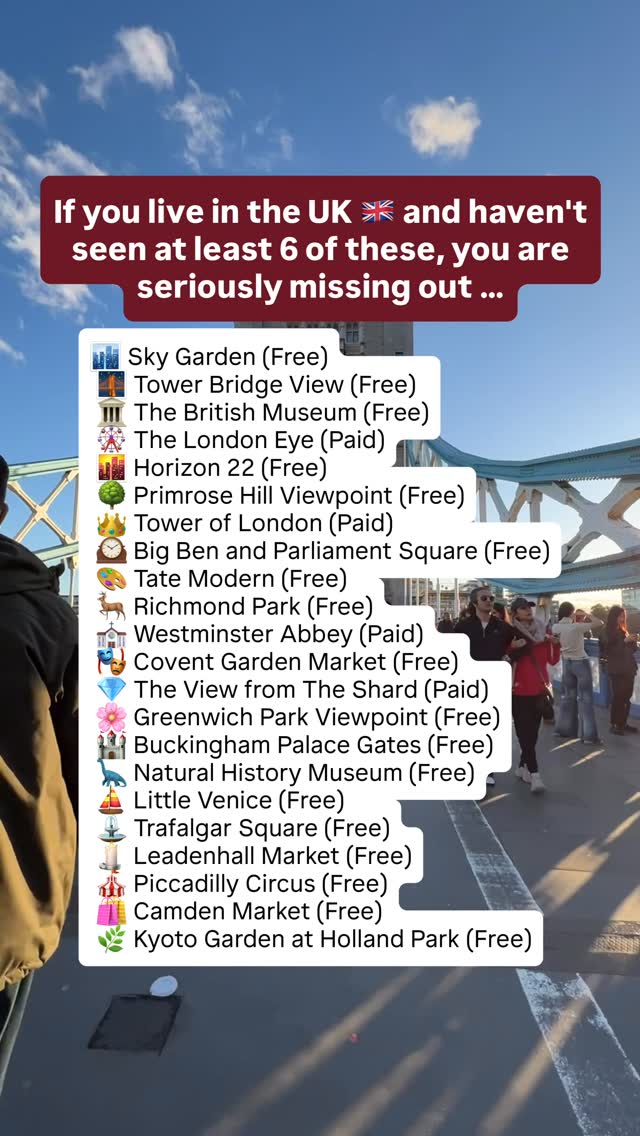 Iconic and Free London Views and Landmarks