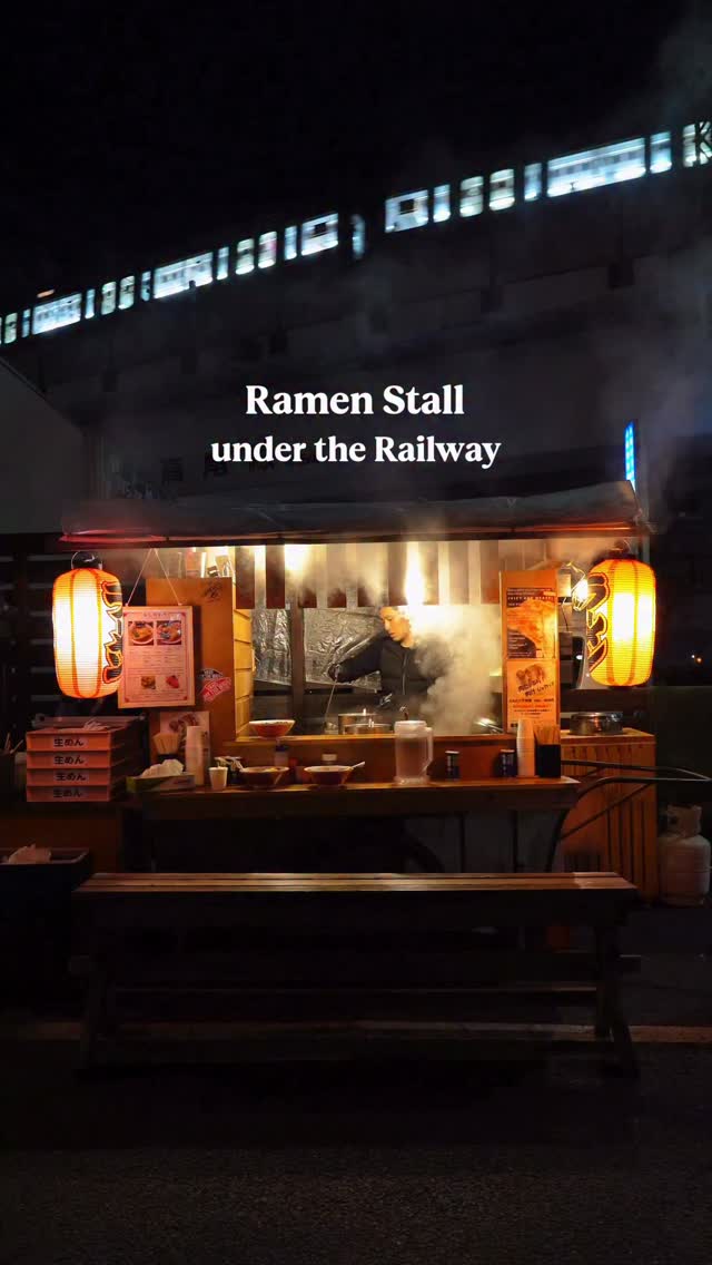 Tokyo Ramen Stall Under Train Tracks