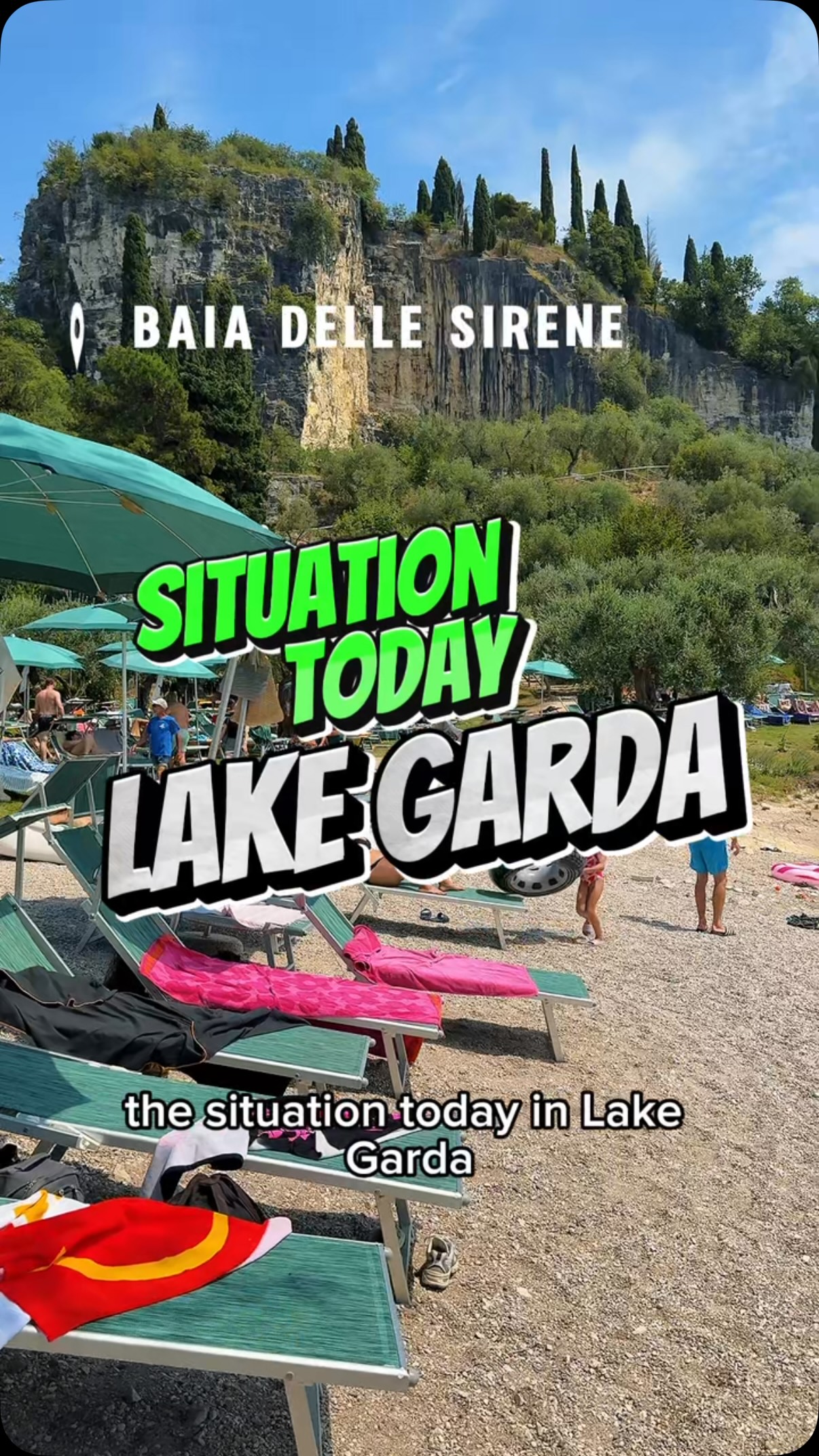 Scenic Lake Garda Beaches With Crystal Waters