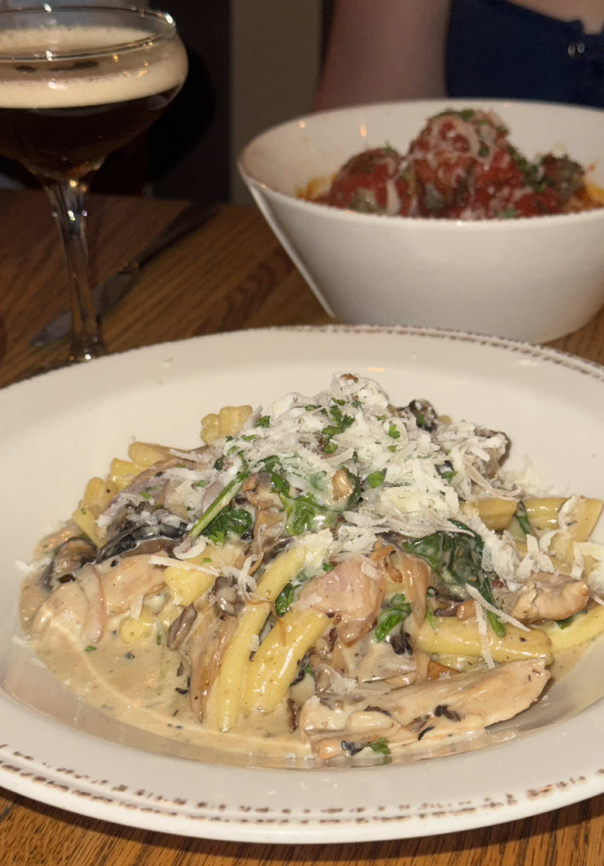 Italian Restaurant Showcases Pasta Pizza Desserts