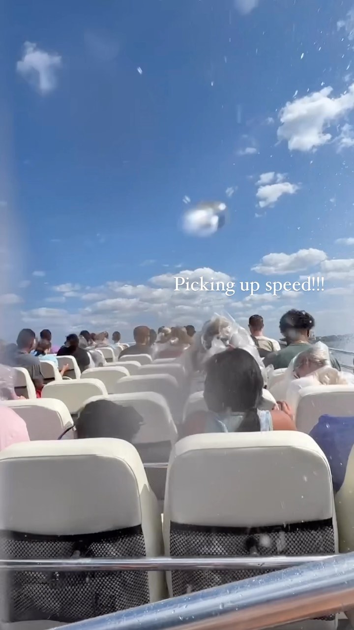 Speed Boat Thrills Through Boston Harbor