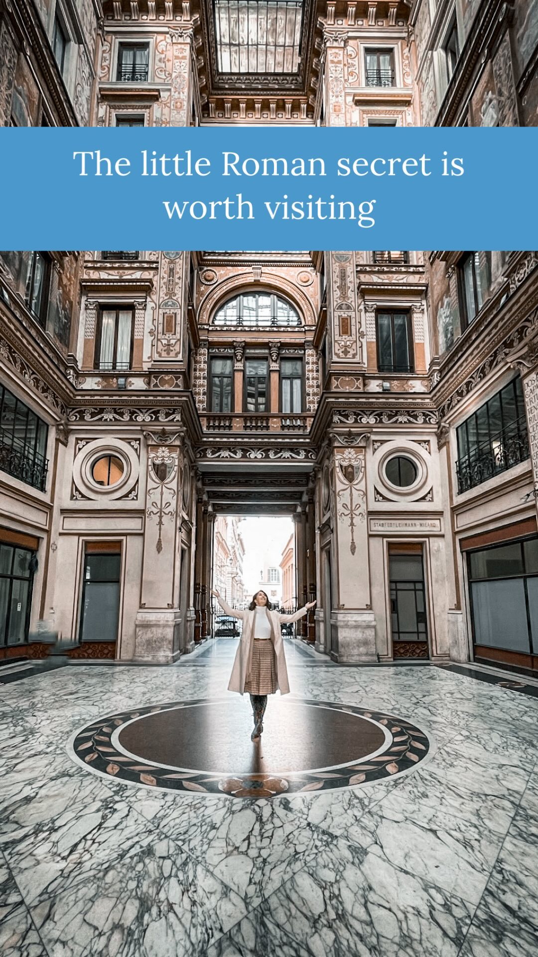 Roman Courtyards Near Trevi Fountain