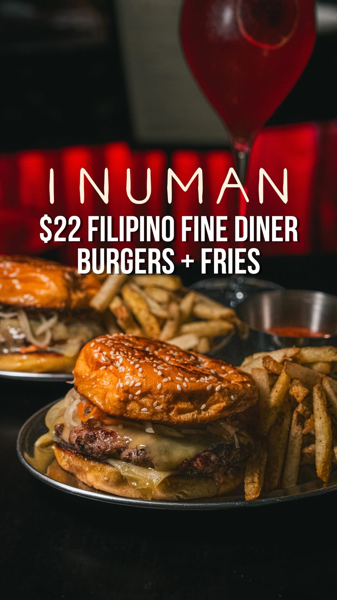 Filipino Burger at Melbourne CBD Cocktail Bar