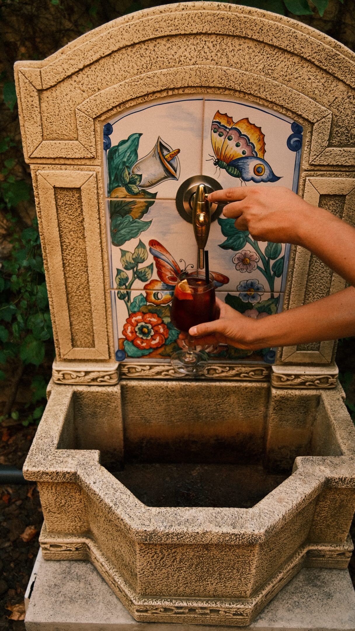 Barcelona's Fountain Serving Tinto De Verano