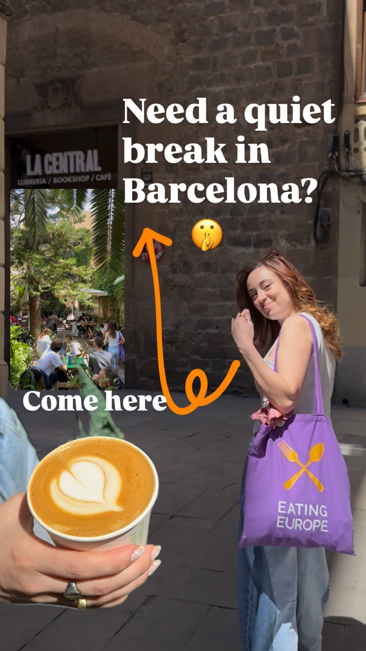 Barcelona Cafe With A Hidden Courtyard