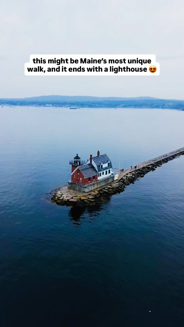 Walk to Rockland Breakwater Lighthouse on Granite Stones