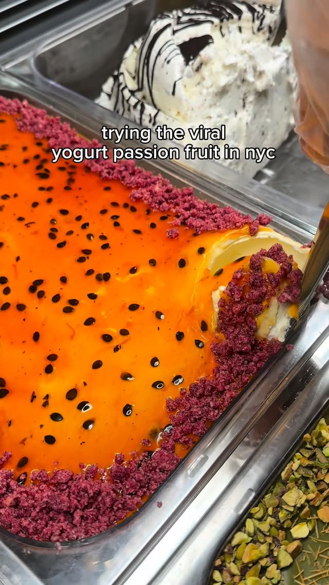 Viral Yogurt Passion Fruit Dessert at Bertoni Gelato