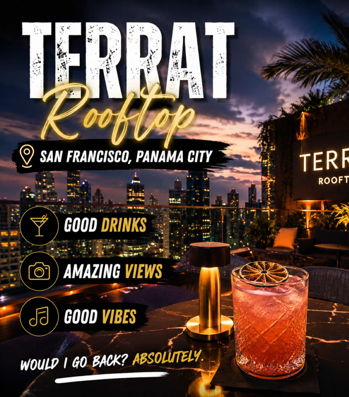 Terrat Rooftop: City Views and Lively Atmosphere