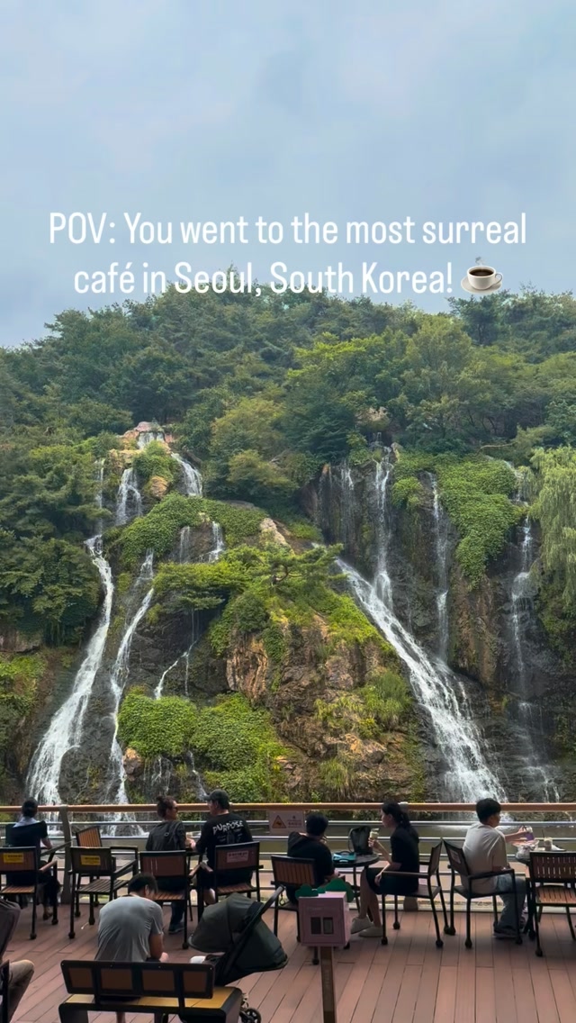 Seoul Cafe Features A Waterfall View