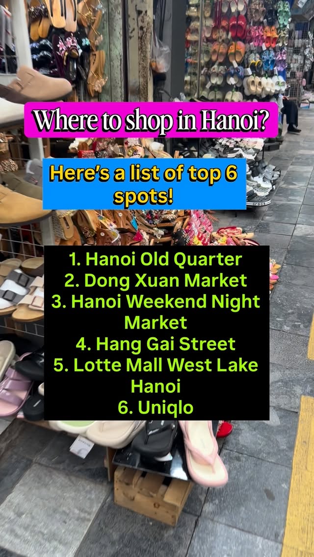 Top Shopping Destinations in Hanoi