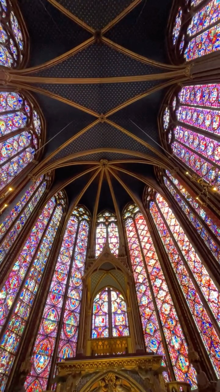 Eiffel Tower And Sainte-Chapelle In Paris