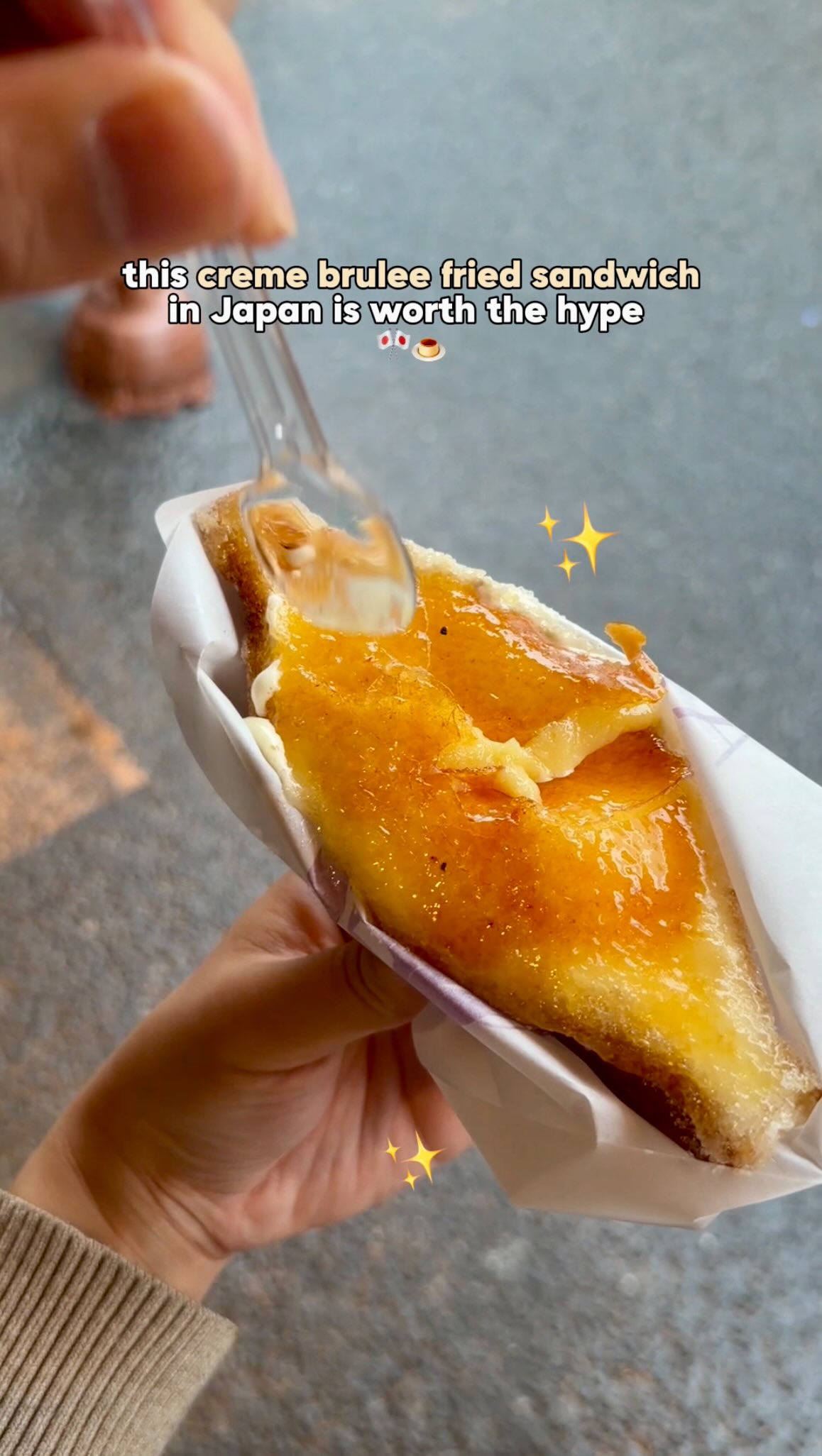 Creamy Crème Brûlée Fried Sandwich From Japan