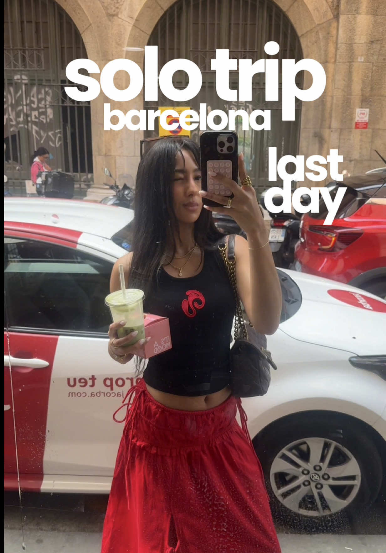 Barcelona Landmarks, Cafes, and Airport Departure