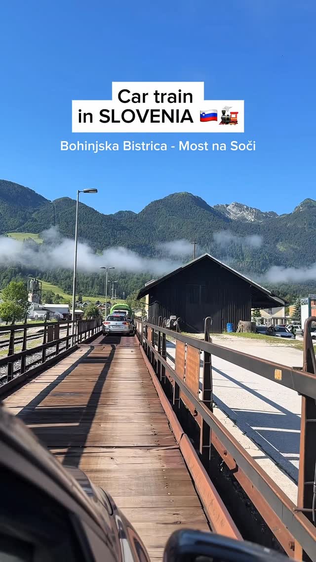 Slovenian Car Train Journey Between Mountains