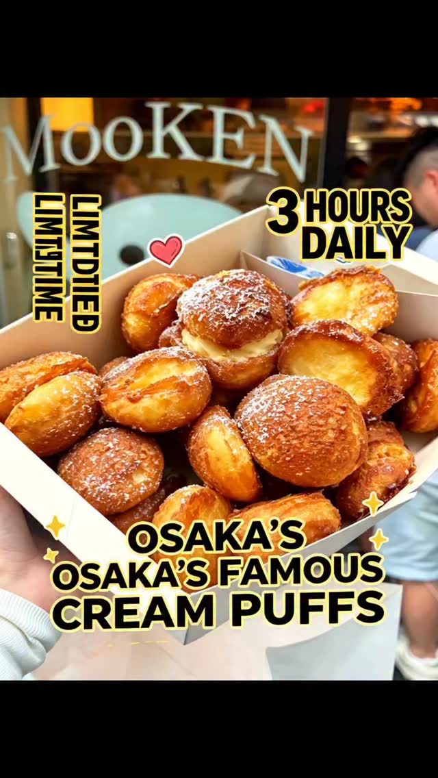 MooKEN Cream Puffs: A Must-Try Osaka Treat