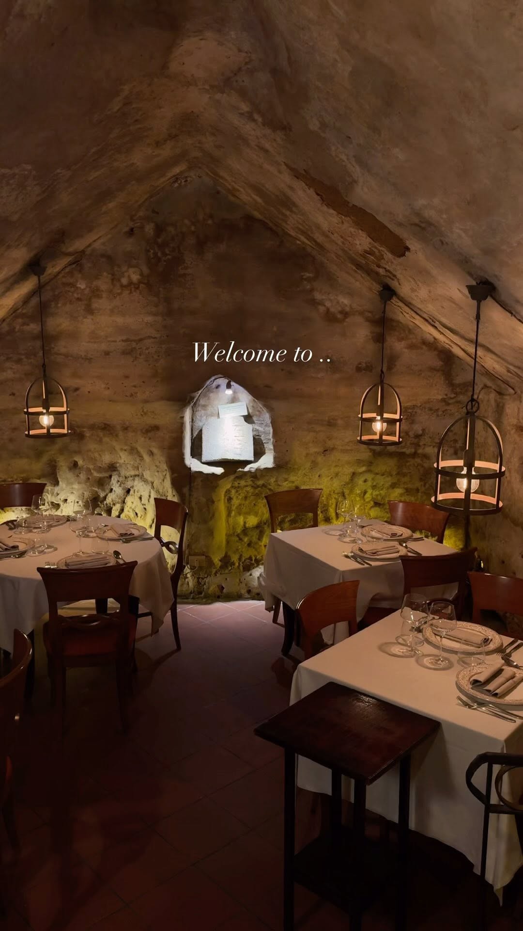 Tuscan Restaurant With Ancient Volcanic Cave Cellar