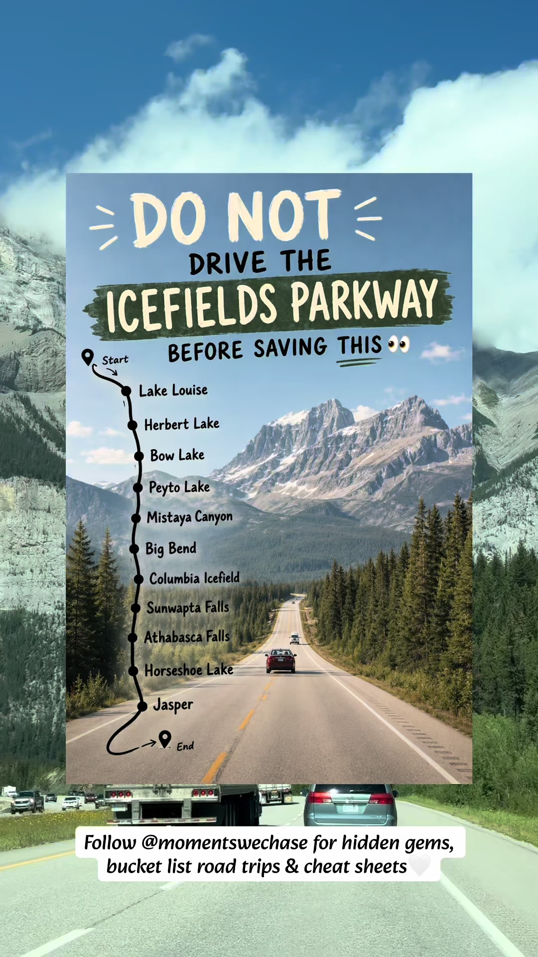 Alberta's Icefields Parkway: Banff to Jasper Stops