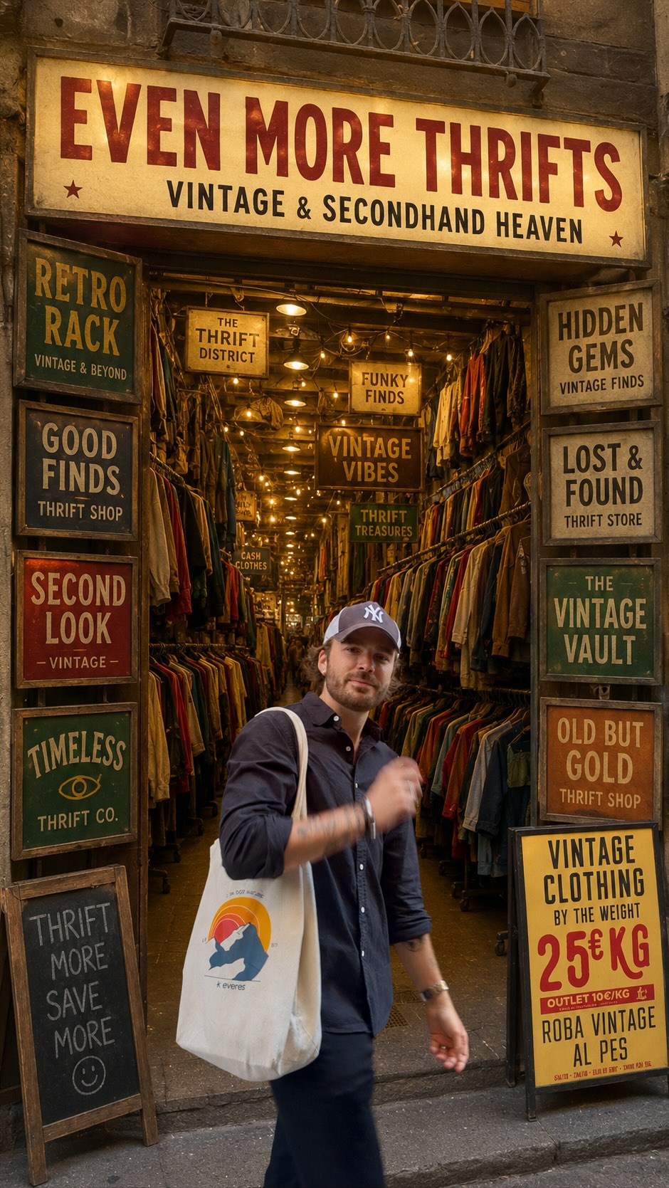 Barcelona Street's Vintage Clothing Shops