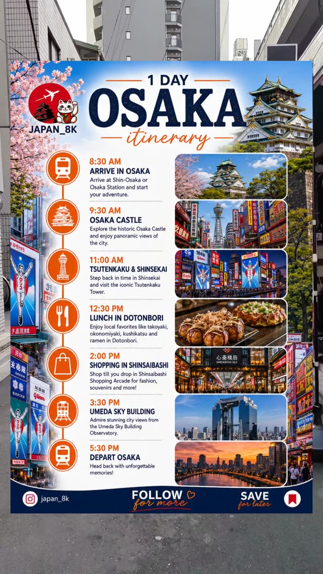 6 Landmarks in Osaka