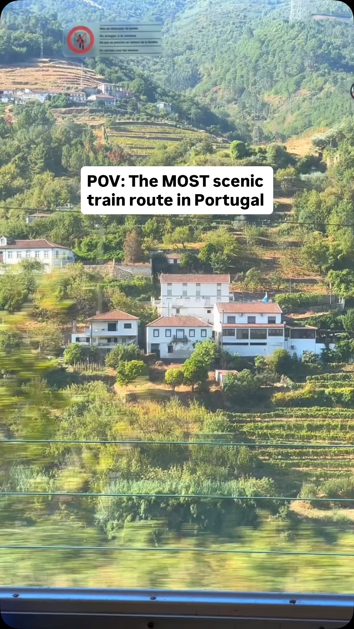 Scenic Train Journey Through Portugal's Douro Valley