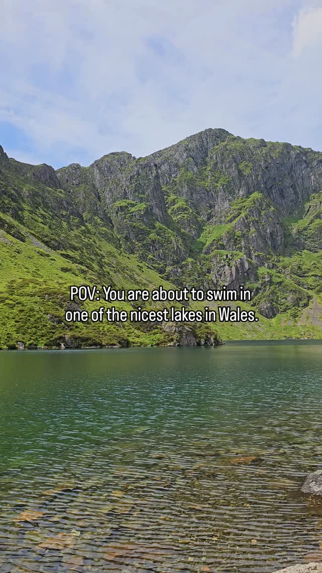 Wild Swimming Lake in Welsh Mountains