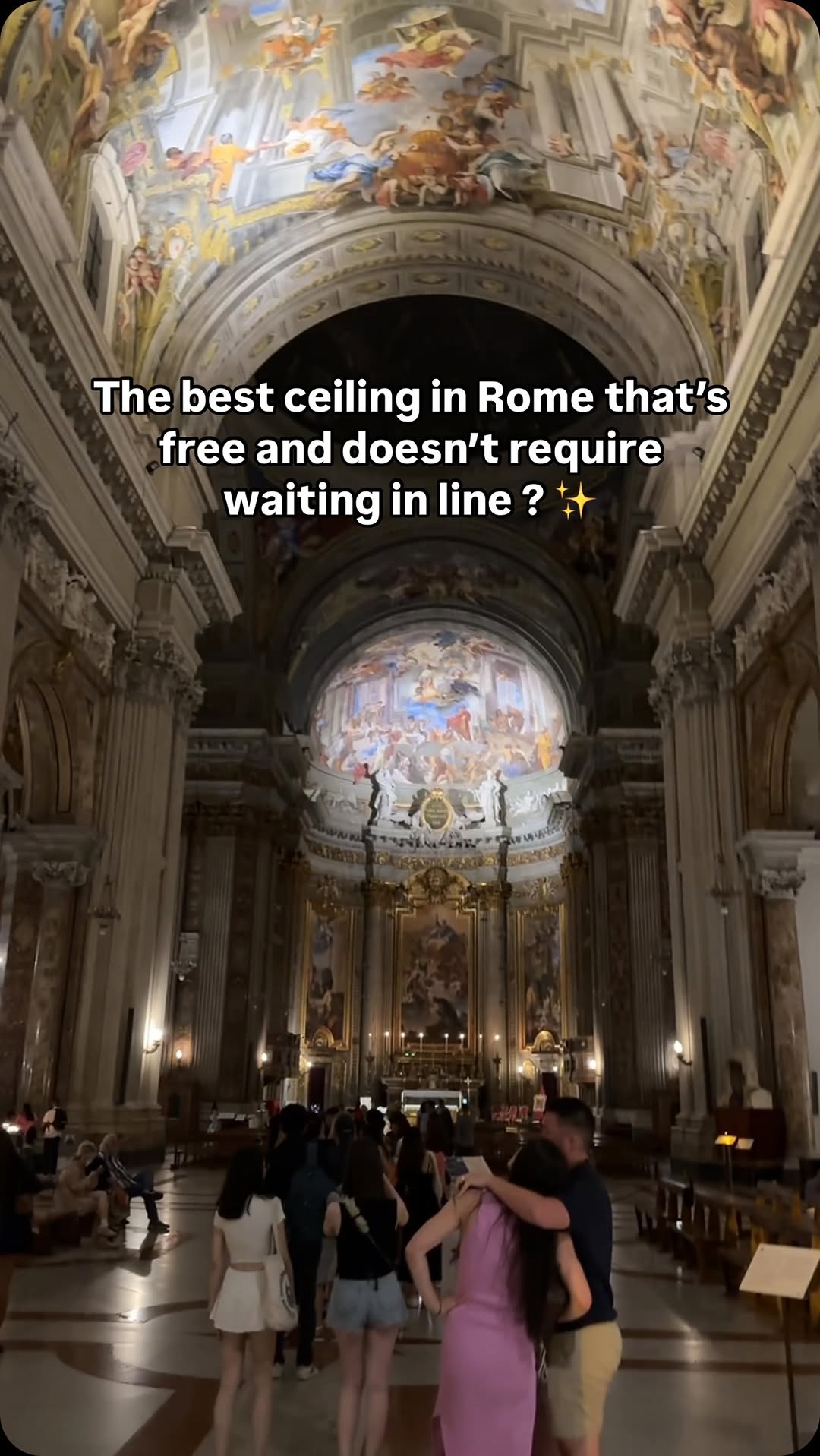 Roman Church Ceiling Mural Offers Free Spectacle