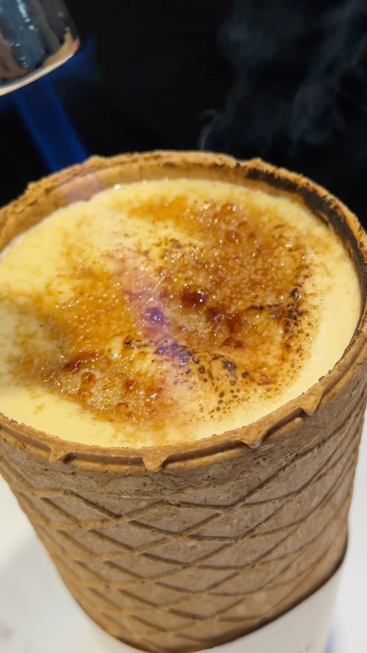 Vietnamese Coffee With Egg Crème Brûlée And Edible Cup