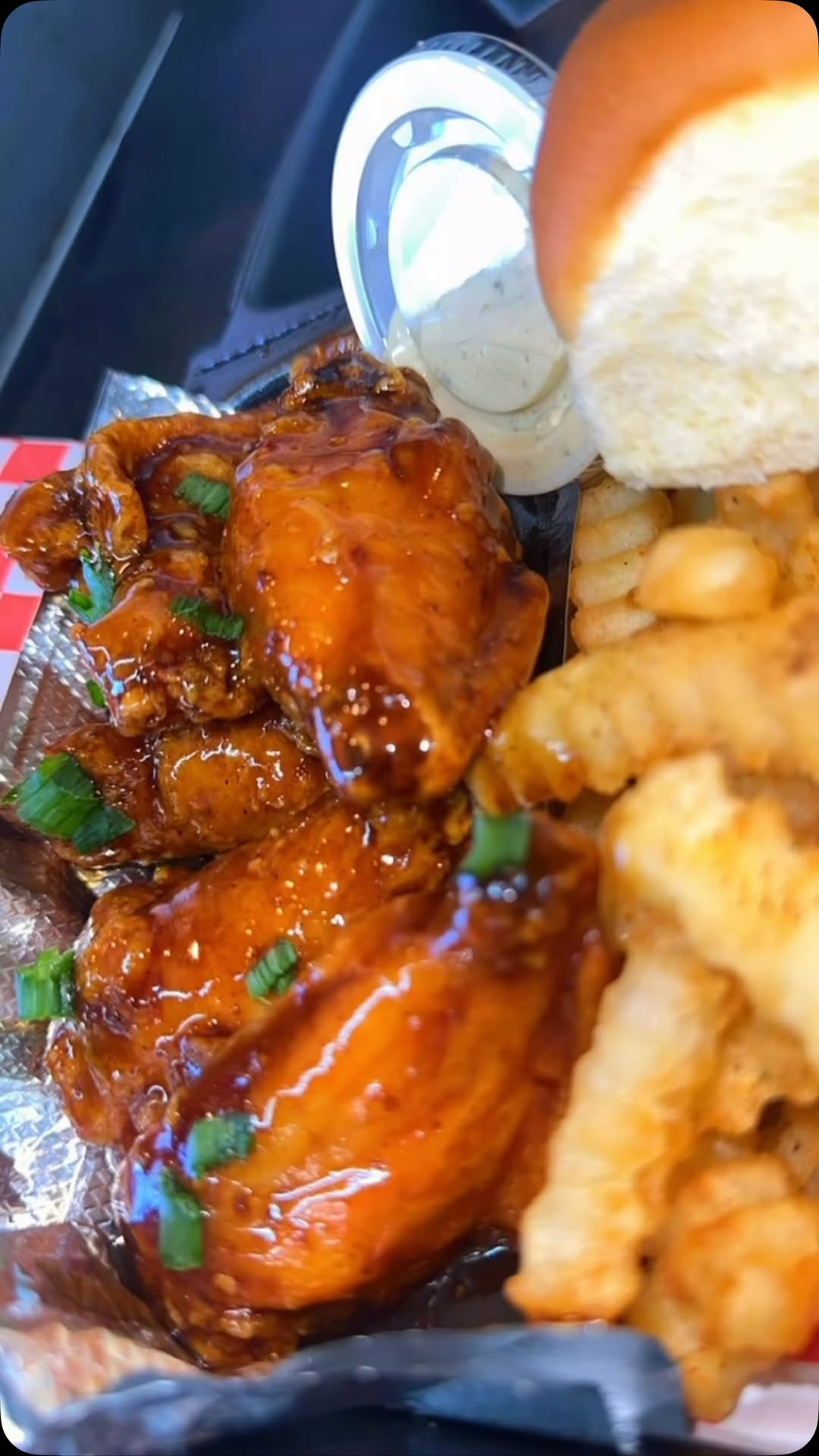 Bourbon Chicken Wings Takeout Meal