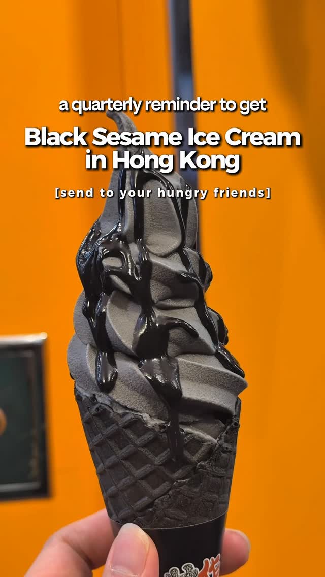 Hong Kong Black Sesame Ice Cream Hype