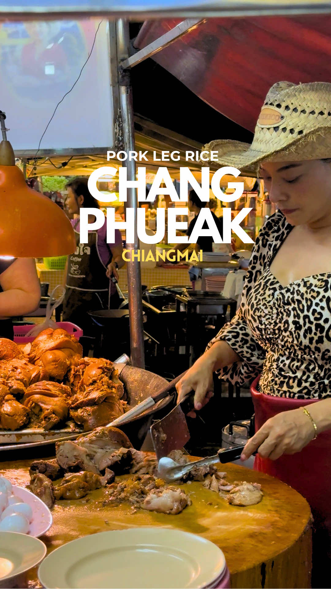 Chiang Mai Street Food Stall Famous For Pork Leg Rice