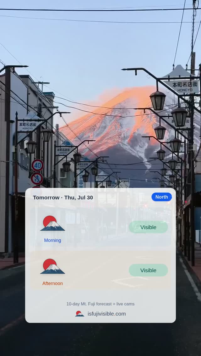 Mount Fuji Visibility Predictions and Views