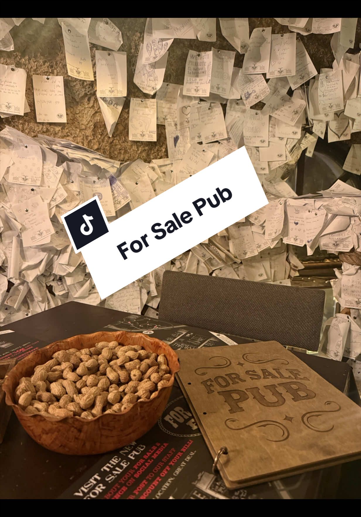 Budapest Pub With Peanuts And Notes