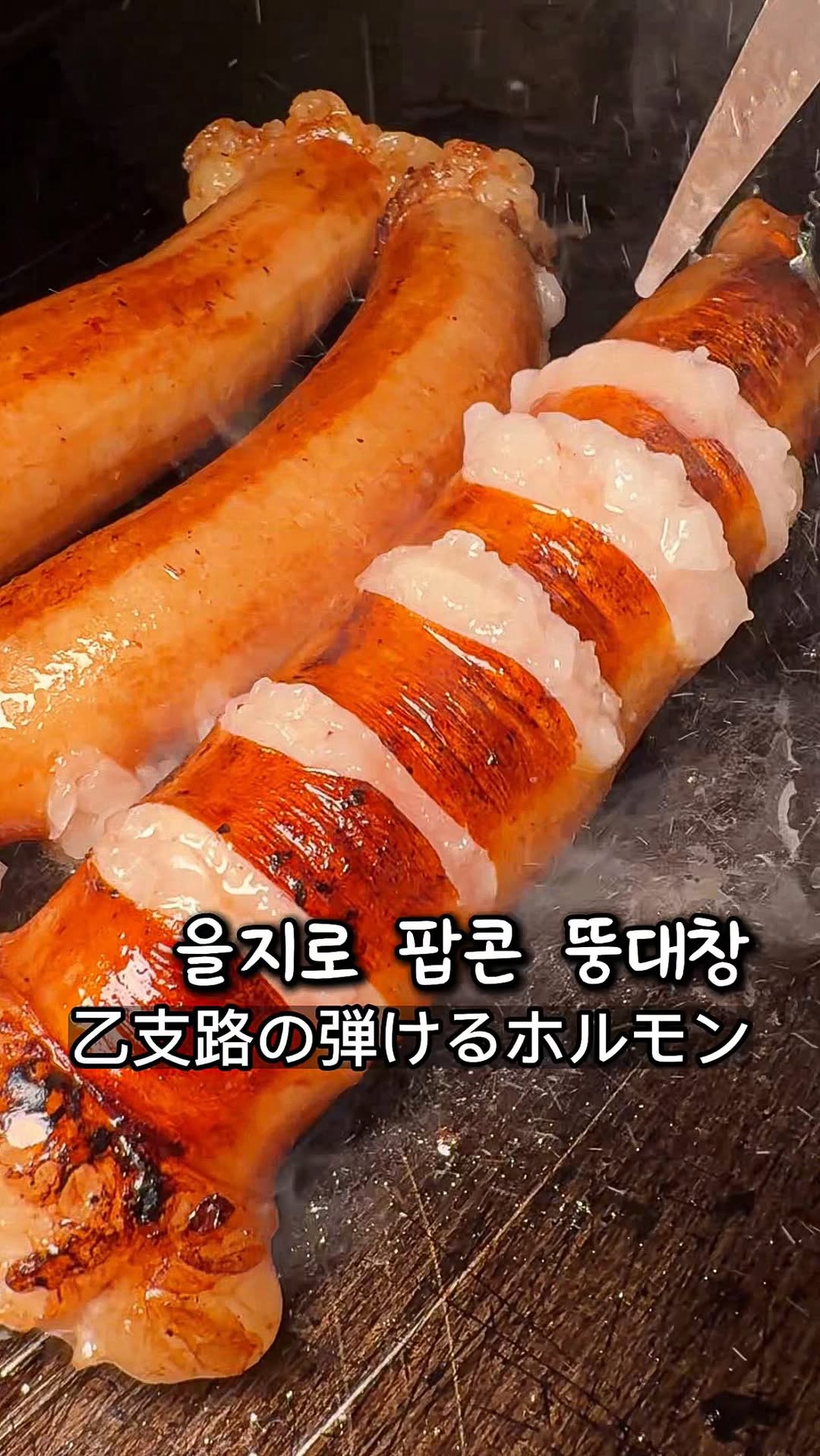 Dakeo Hormone Teppanyaki's Fire-Cooked Beef Intestines