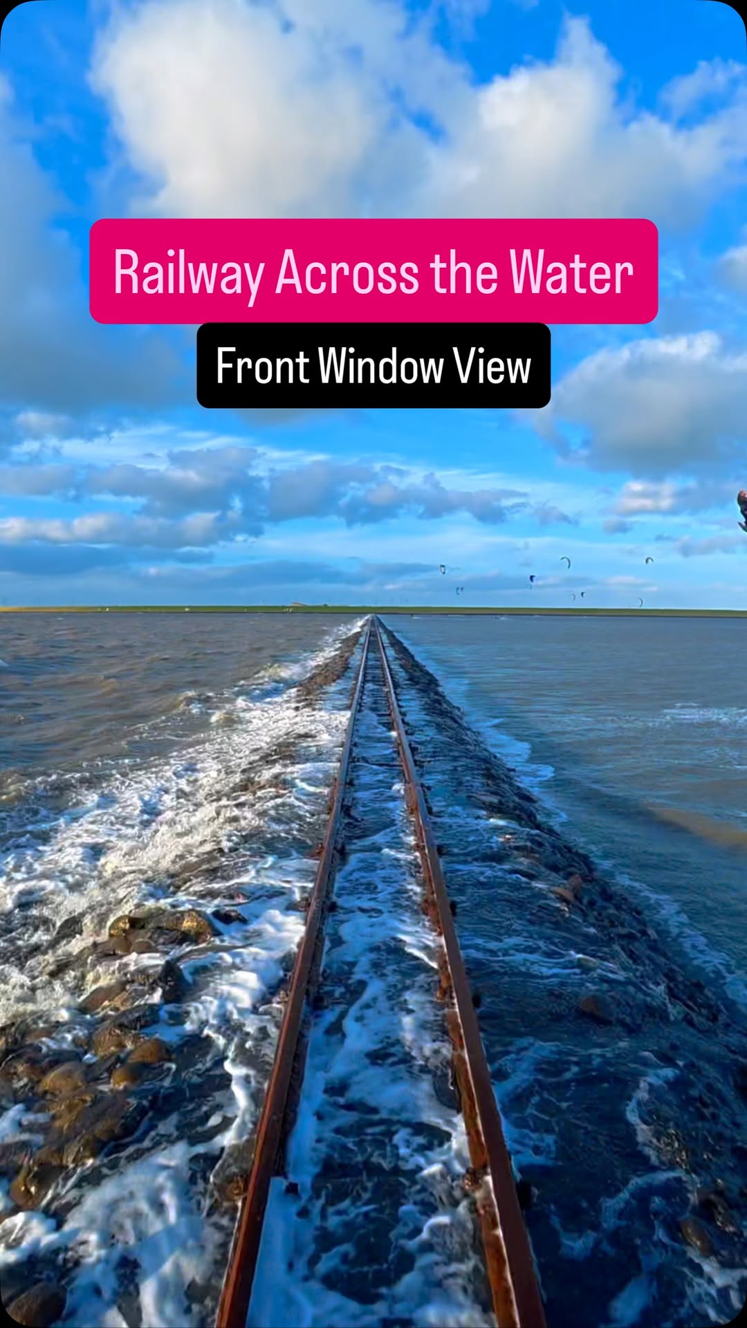 Island Railway Across German Wadden Sea