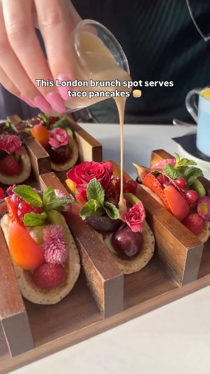 Covent Garden Cafe Serves Edible Flower Taco Pancakes