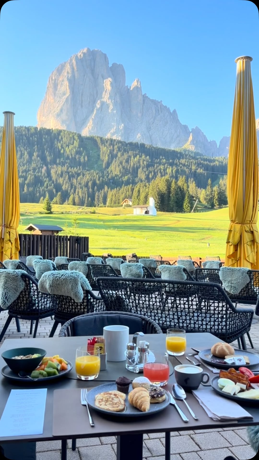 Monte Pana Dolomites Hotel Breakfast Views