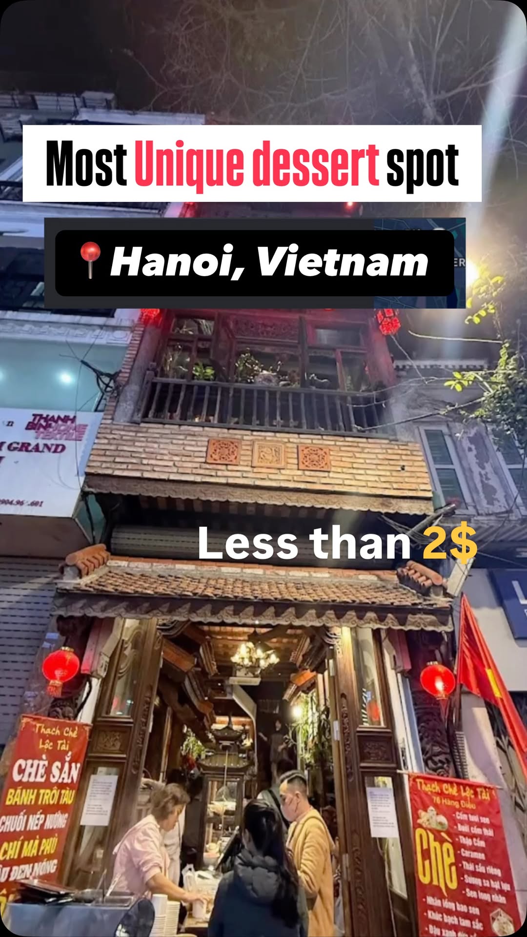 Hanoi's Chè Lộc Tài Dessert Shop