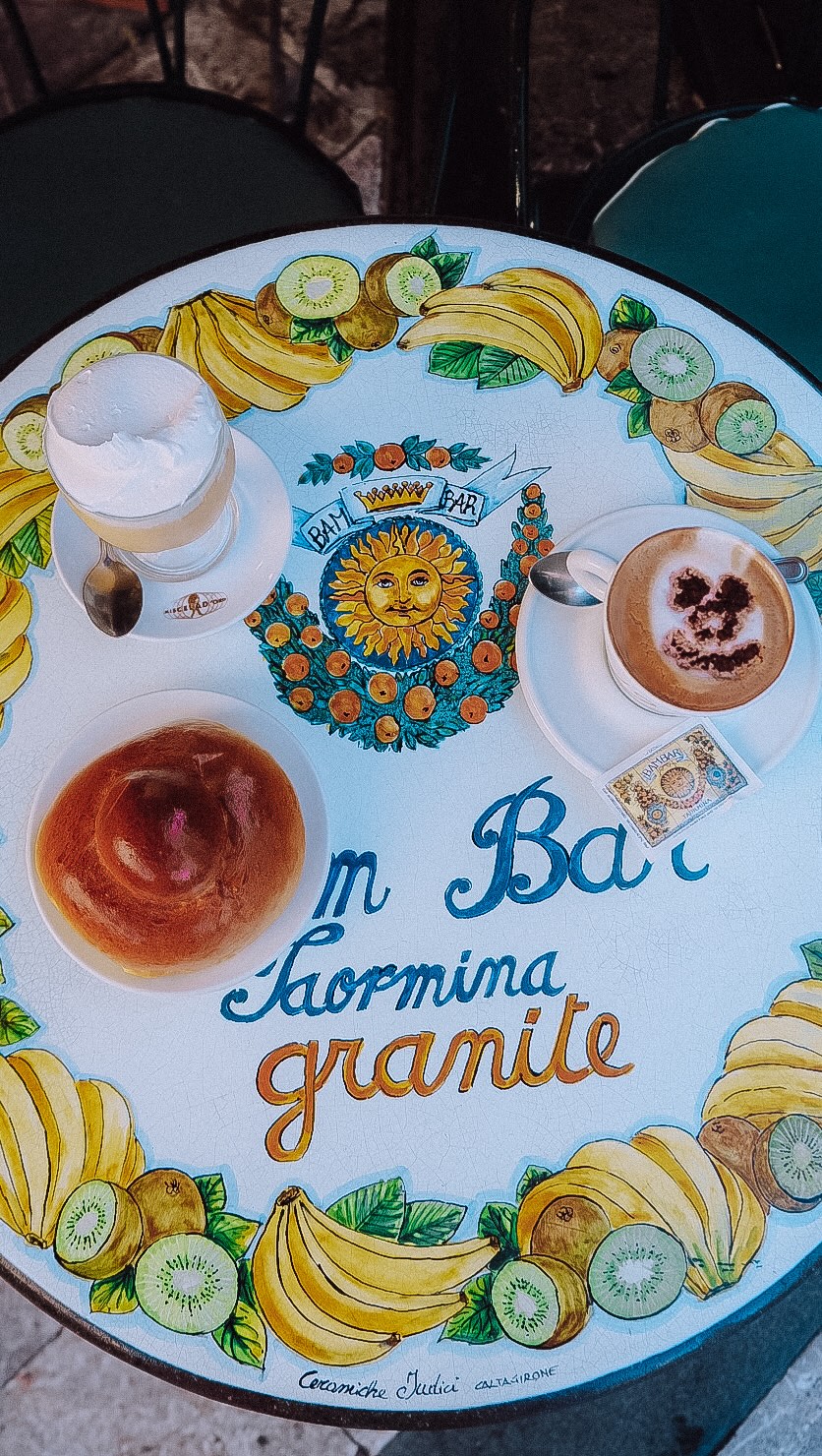 Taormina's Famous Peach Granita and Brioche