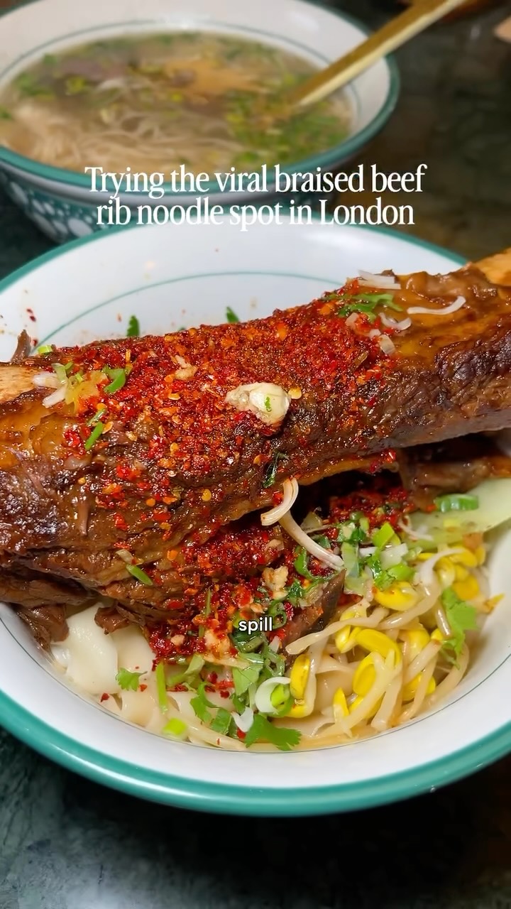 London's Viral Halal Braised Beef Rib Noodle Spot