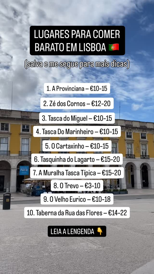 10 Restaurants in Lisboa