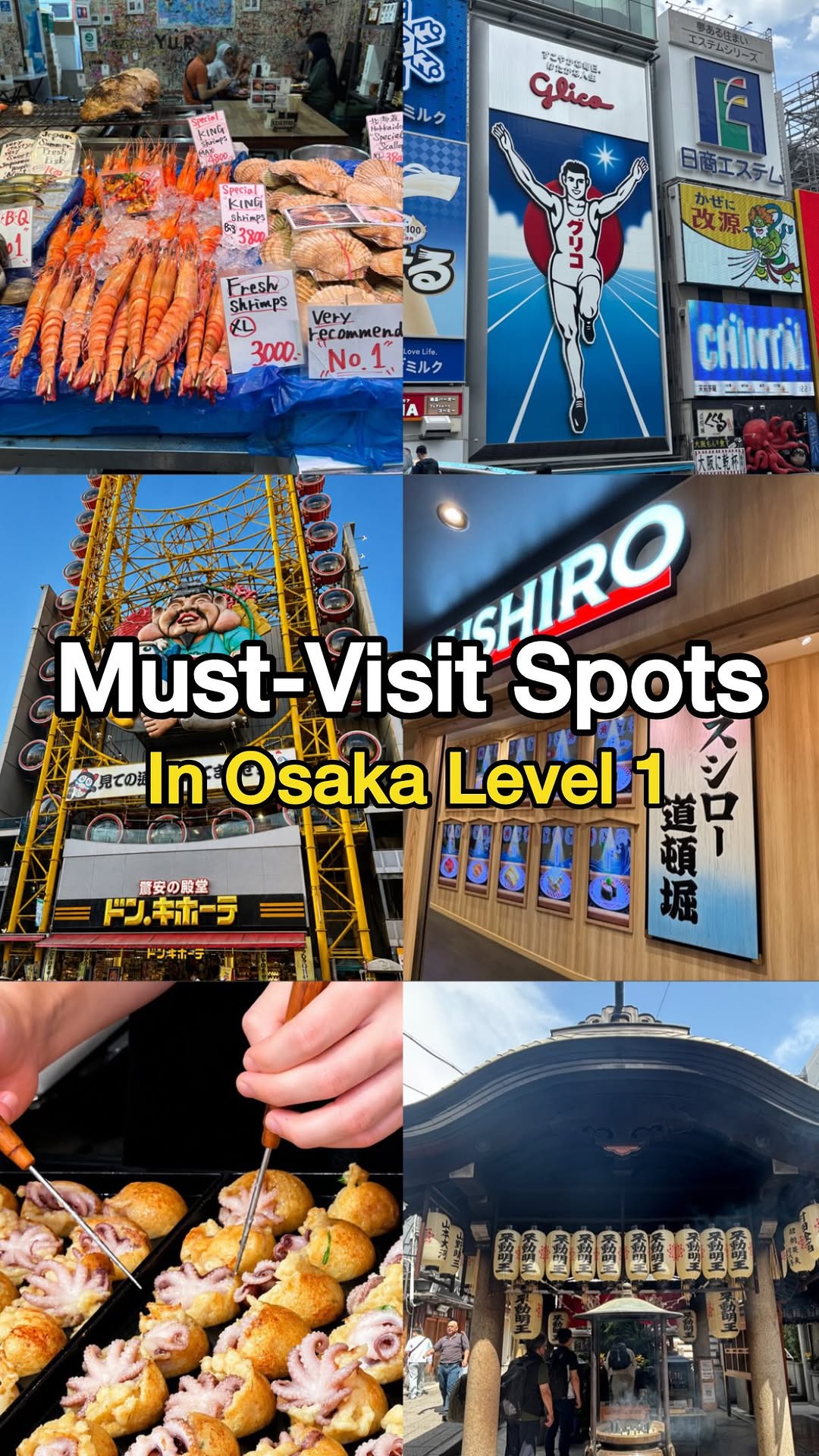 6 Places in Osaka