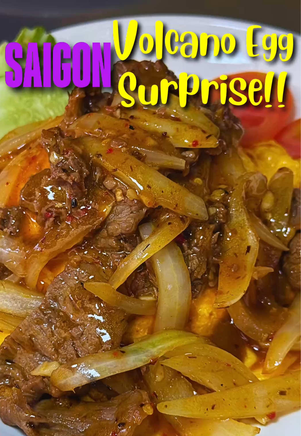 Lemongrass Beef and Volcano Egg Specialty