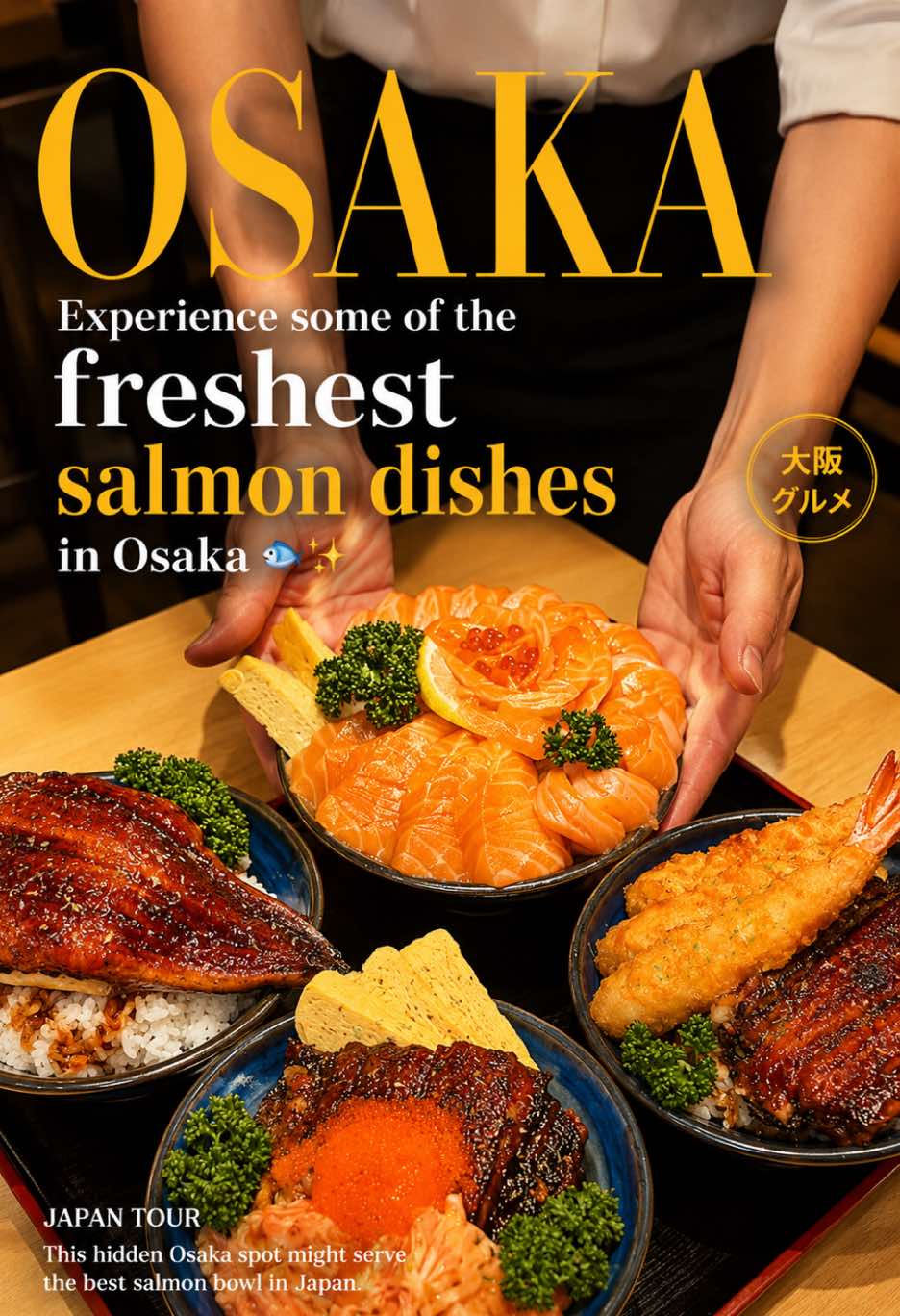 Osaka's Salmon Bowl Destination Near Namba Station