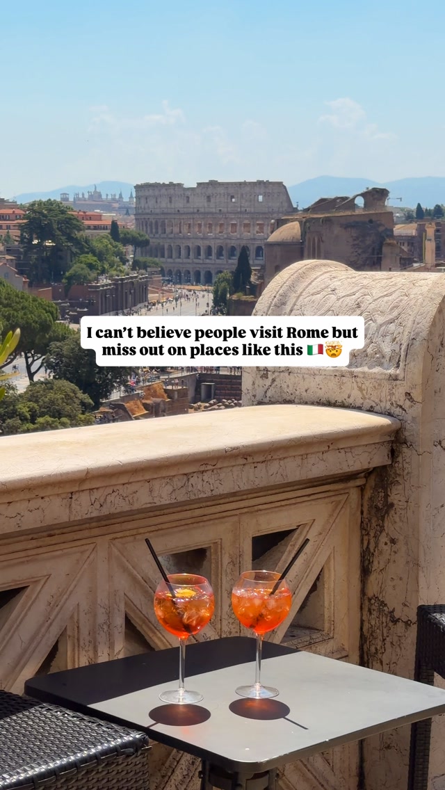 Rome Rooftop Cafe Overlooks Ancient Landmarks