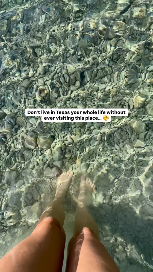 Texas Swimming Hole With Clear Spring-Fed Water