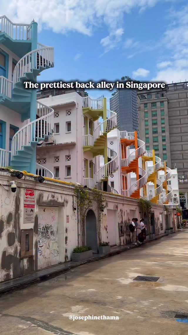 Bugis Street Art Lane's Colorful Spiral Staircase